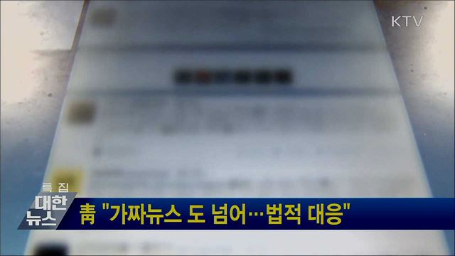 靑 "가짜뉴스 도 넘어···법적 대응"