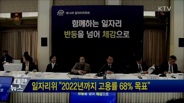 일자리위 "2022년까지 고용률 68% 목표"