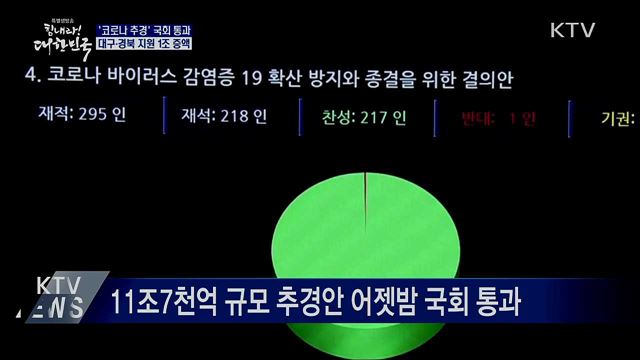 '코로나 추경' 국회 통과···대구·경북 지원 1조 증액
