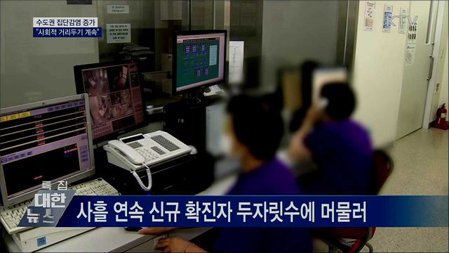수도권 확진 증가세···"사회적 거리두기 지속"