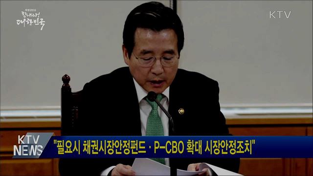 "필요시 채권시장안정펀드·P-CBO 확대 시장안정조치"