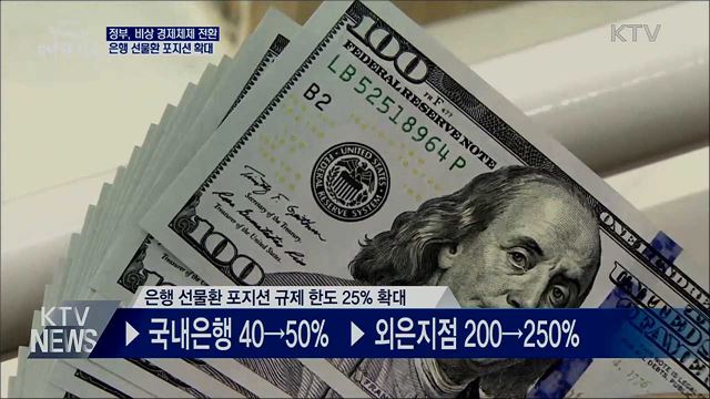 정부, 비상경제체제 전환···은행 선물환 포지션 확대