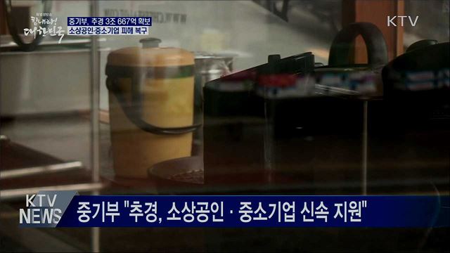 소상공인·중소기업 지원 추경 3조667억 원