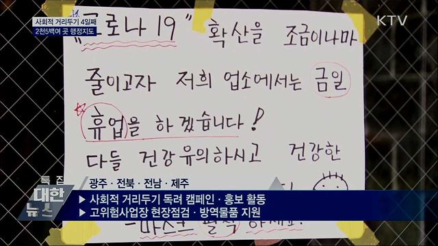 '사회적 거리두기' 위반 2천5백여 곳 행정지도