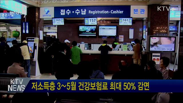 저소득층 3∼5월 건강보험료 최대 50% 감면