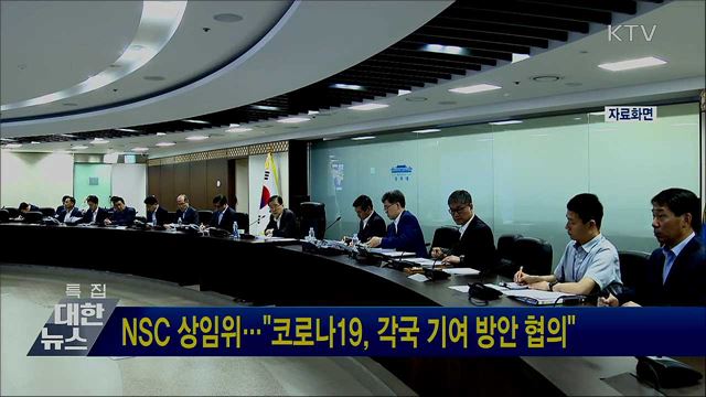 NSC 상임위···"코로나19, 각국 기여 방안 협의"