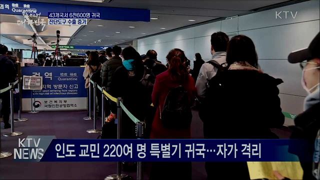 43개국서 6천600명 귀국···진단도구 수출 증가