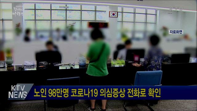 노인 98만명 코로나19 의심증상 전화로 확인