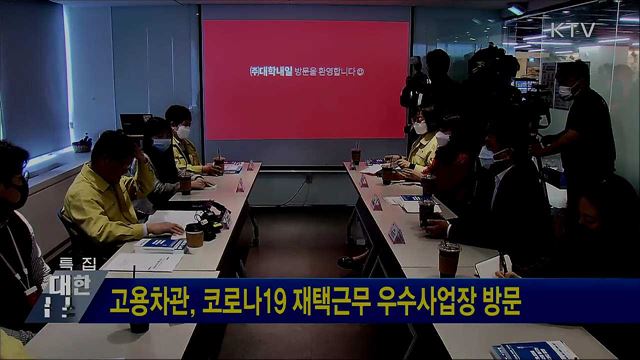 고용차관, 코로나19 재택근무 우수사업장 방문