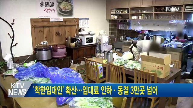 '착한임대인' 확산···임대료 인하·동결 3만곳 넘어