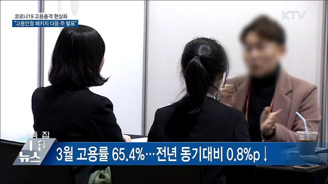 코로나19 영향 취업자 19만5천 명↓···내주 패키지 대책