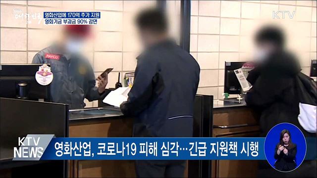 영화산업에 170억 추가 지원···영화기금 납부 90% 감면
