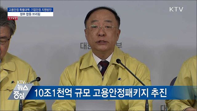 고용안정 특별대책·기업안정 지원방안 정부 합동 브리핑