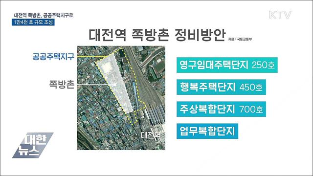 대전역 쪽방촌, 공공주택지구로···1만 4천 호 규모