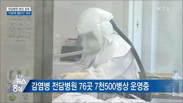 전담병원 병상 감축···'덕분에 챌린지' 계속