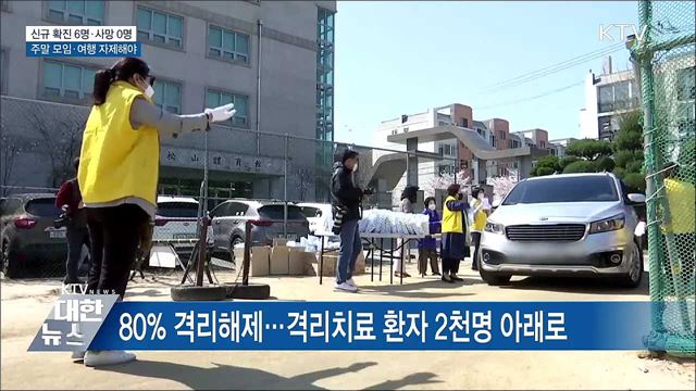 추가 사망자 0명···"주말·황금연휴 긴장해야"