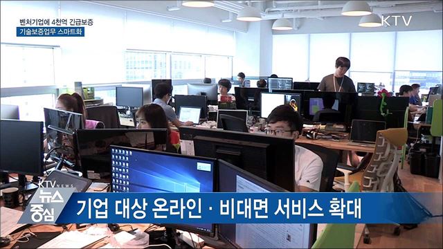 벤처기업에 4천억 긴급보증···기술보증업무 스마트화