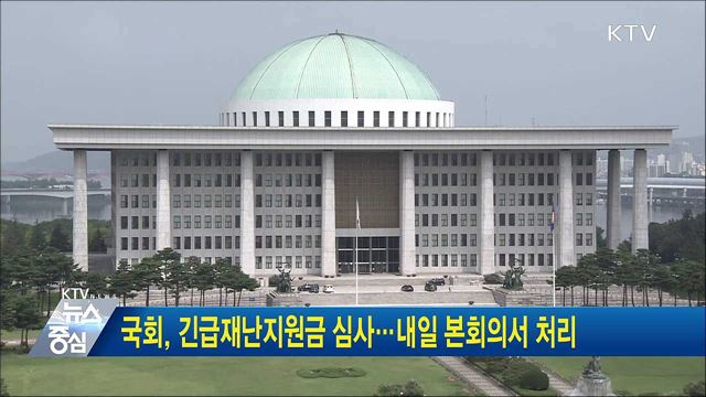 국회, 긴급재난지원금 심사···내일 본회의서 처리