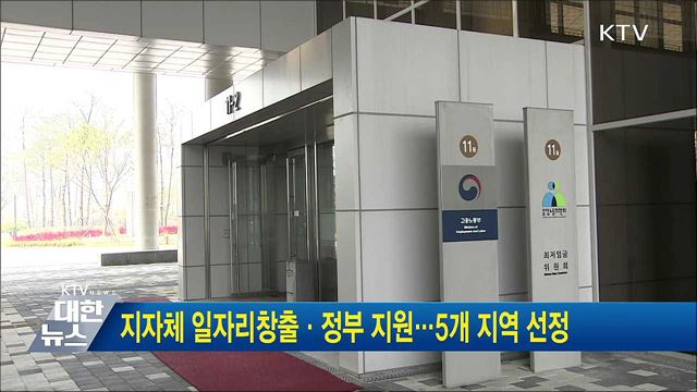 지자체 일자리창출·정부 지원···5개 지역 선정