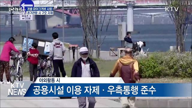 개별 마이크커버 사용···경기관람 시 구호 자제