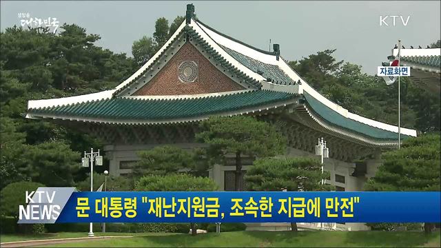 문 대통령 "재난지원금, 조속한 지급에 만전"