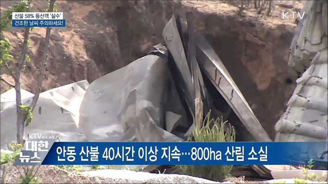 산불 58% 등산객 '실수'···건조한 날씨 주의하세요!