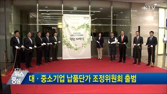 대·중소기업 납품단가 조정위원회 출범
