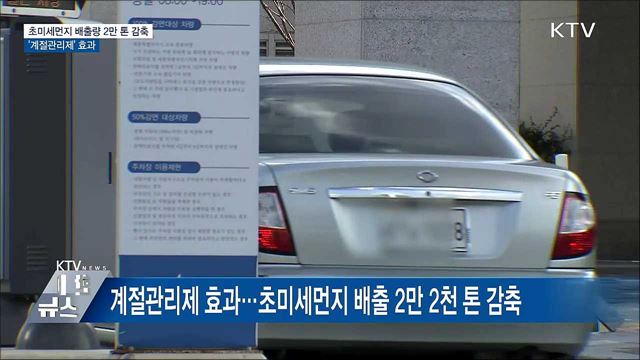 초미세먼지 배출량 2만 톤 감축···'계절관리제' 효과