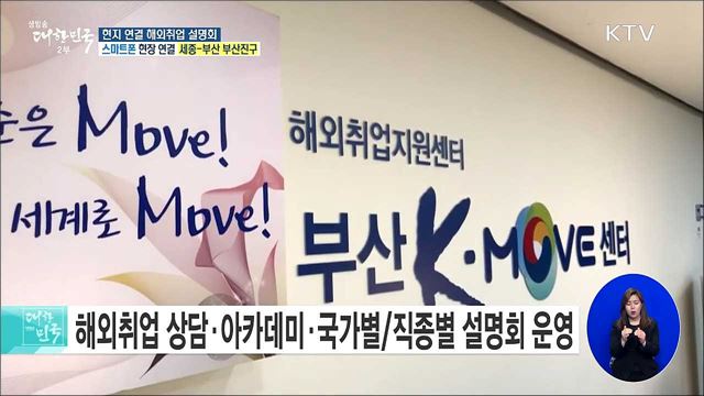 코로나19 감염 예방 온라인 라이브, 현지 연결 해외취업 설명회