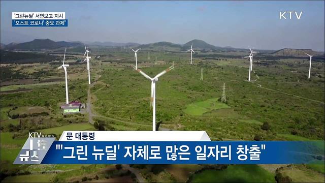 문 대통령, '그린 뉴딜' 부처 합동보고 받는다
