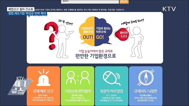 폐업신고 간소화···창업 제조기업 '부담금 면제' 확대