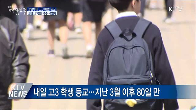 내일부터 고3 매일 등교···나머지 학년 격주·격일제