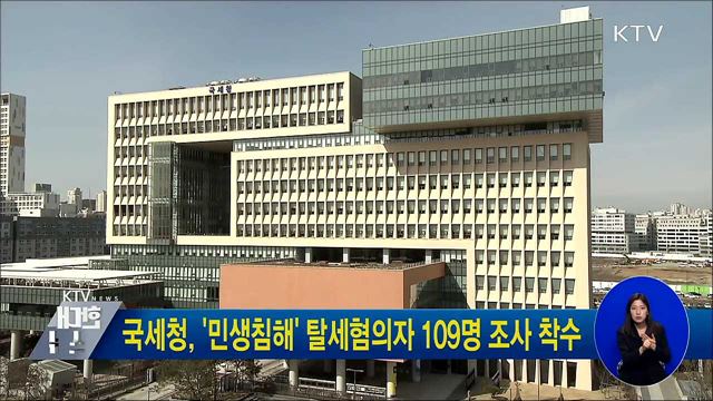 국세청, '민생침해' 탈세혐의자 109명 조사 착수