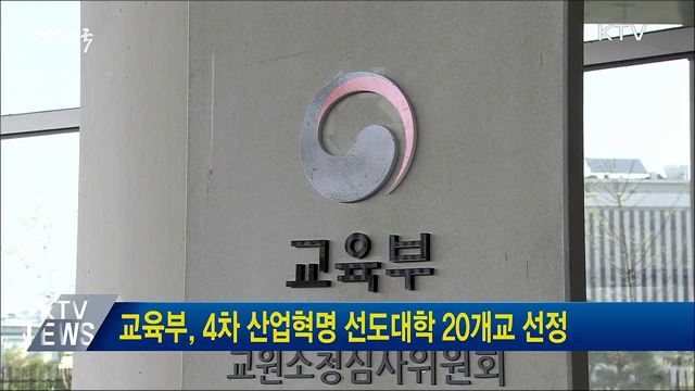 교육부, 4차 산업혁명 선도대학 20개교 선정