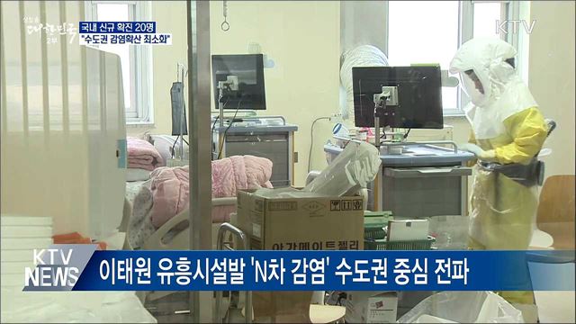 신규 확진 20명···"수도권 감염확산 최소화"
