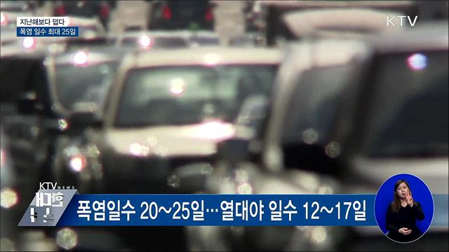 올여름, 지난해보다 덥다···폭염일수 최대 25일