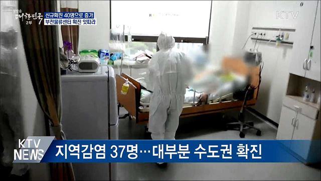 신규확진 40명···부천 물류센터 확진 잇따라