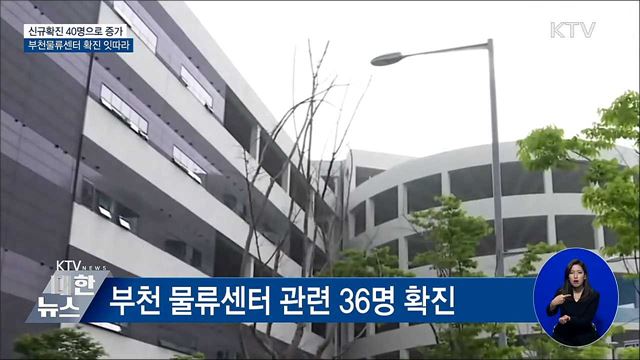 신규확진 40명···부천 물류센터 확진 잇따라