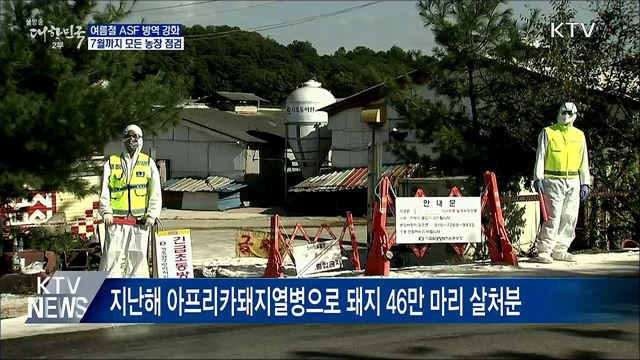 여름철 ASF 방역 강화···7월까지 모든 농장 점검
