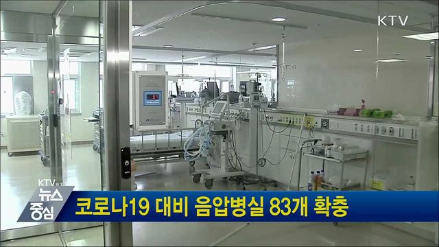 코로나19 대비 음압병실 83개 확충