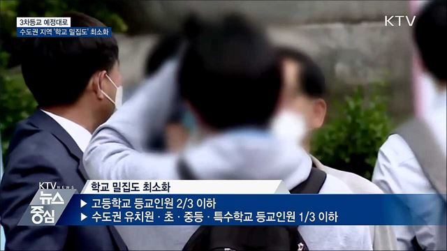 3차등교 예정대로···수도권 지역 '학교 밀집도' 최소화
