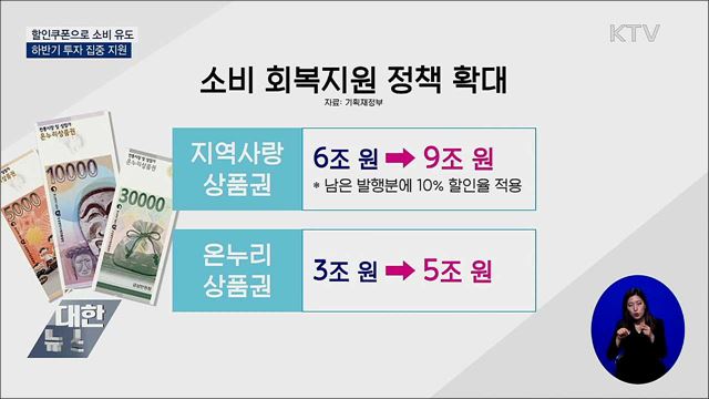 할인쿠폰으로 소비 유도···하반기 투자 집중 지원