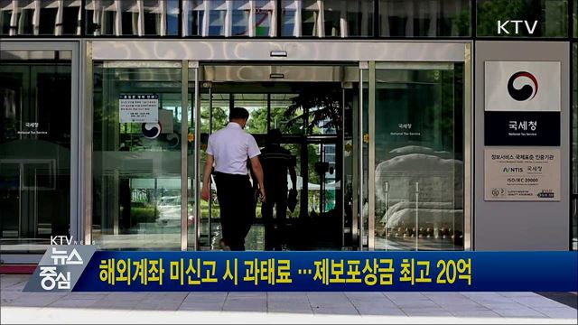 해외계좌 미신고 시 과태료···제보포상금 최고 20억