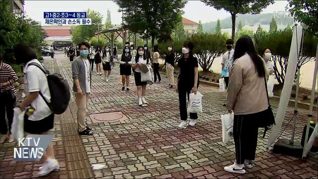 고1·중2·초3~4 등교···체온확인과 손소독 필수