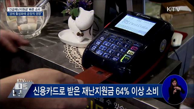 재난지원금 빠른 소비···"경기 회복 되는 듯"