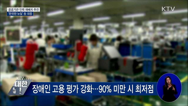 공공기관 인력 재배치···'한국판 뉴딜' 등 대응