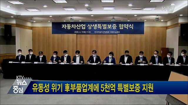 유동성 위기 車부품업계에 5천억 특별보증 지원