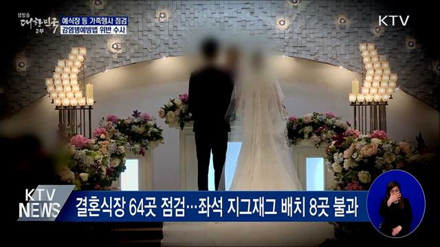 예식장 등 가족행사 점검···감염병예방법 위반 수사