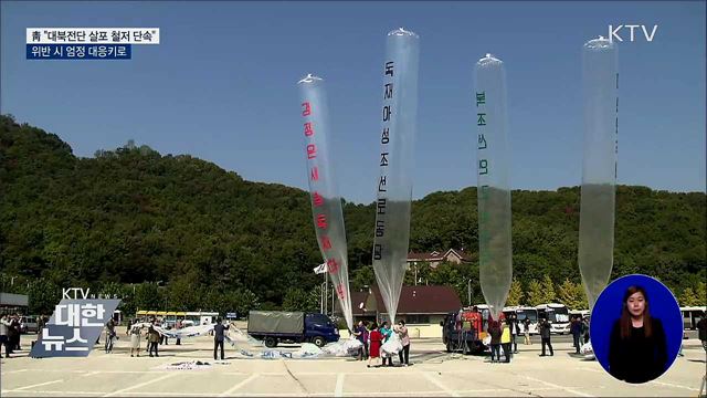 靑 "대북전단 살포 단속···위반 시 엄정 대응"