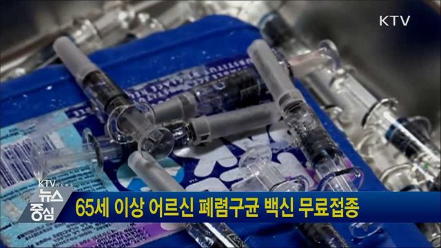 65세 이상 어르신 폐렴구균 백신 무료접종